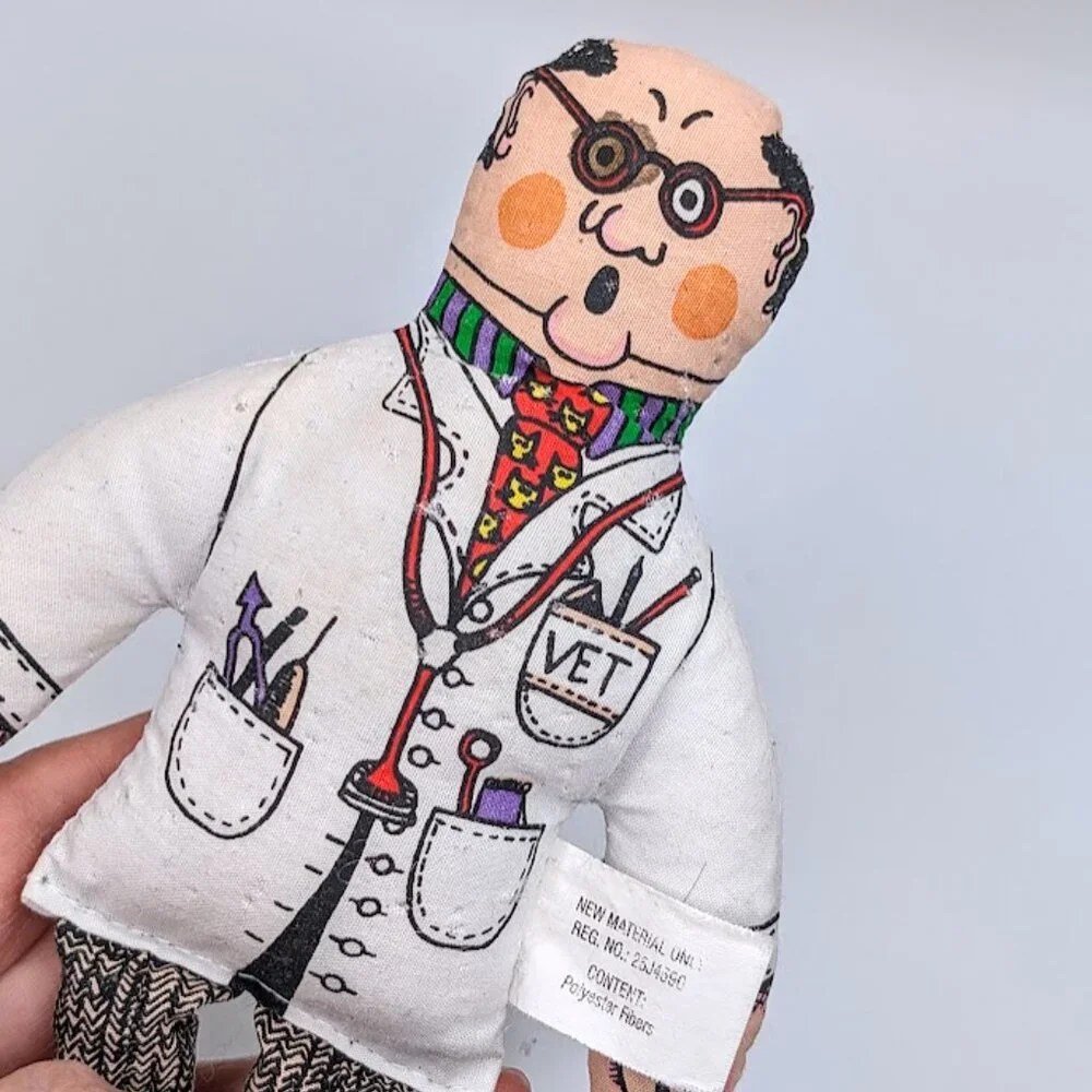Vintage 1991 Fat Cat Inc Anne Lika Kitty Revenge Series Vet The Victim Cat Toy